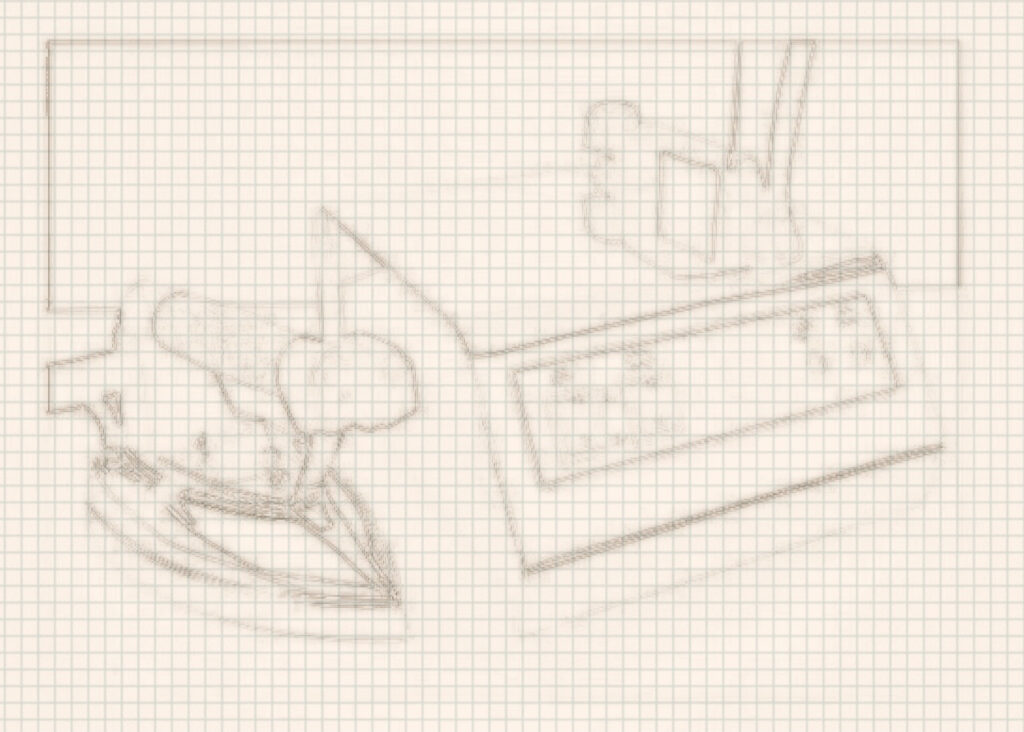 Easy Iron Sketch mit Bügeleisen
